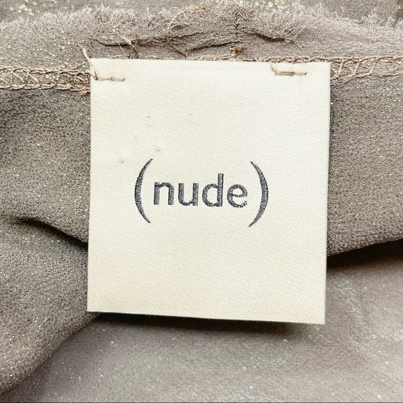 (nude) The Label Metallic Silk Chemise Slip Dress - Picture 5 of 6